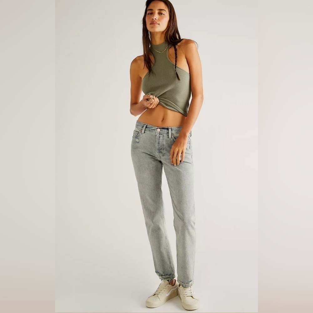 Free People Unknown Legend Mid Rise Skinny Slim Jean Size 25 NWT